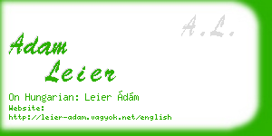 adam leier business card